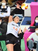 어나이 '블로킹 위치 파악'[포토]