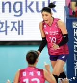 포효하는 김연경[포토]