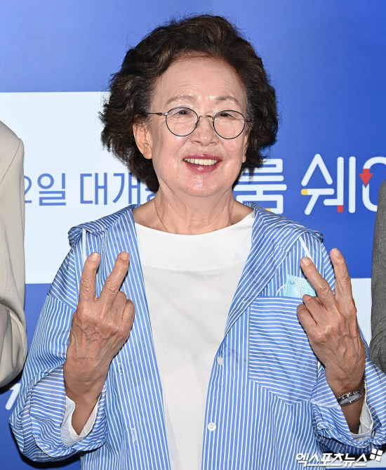 나문희 2022년 영화 룸 쉐어링 제작발표회 행사 자료 사진