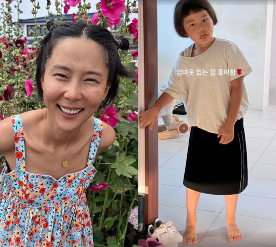 마이큐♥ 김나영 7살 子와 똑같은 사이즈…엄마 옷 입는 걸 좋아함