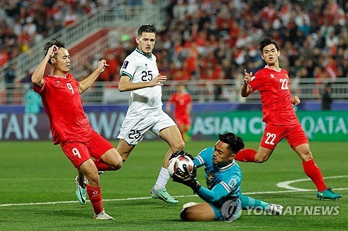2023 아시아축구연맹(AFC) 아시안컵 조별리그에서 인도네시아에게 0-1로 패한 베트남. 연합뉴스