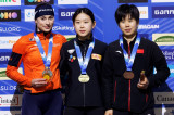빙속 김민선, 월드컵 6차 대회 500m 1차 레이스 금메달…트랙레코드 수립
