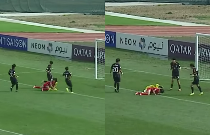 2024 아시아축구연맹(AFC) U-20 여자 아시안컵 준결승전 북한과의 경기에서 한국의 골키퍼 우서빈이 북한 공격수에게 박치기를 당해 쓰러졌다. 우서빈은 호주와의 마지막 경기 출전이 불투명한 상황이다. 사진 중계 화면