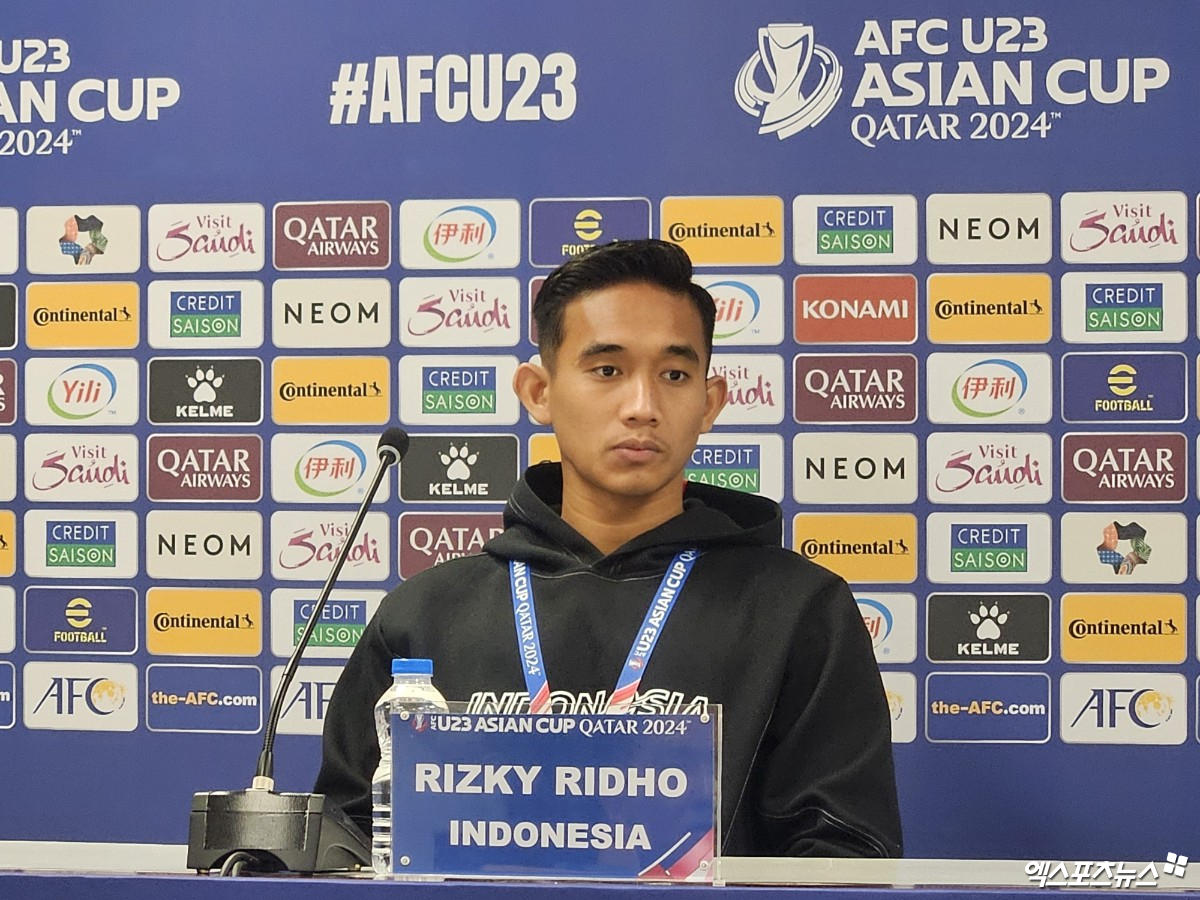 인도네시아 U-23 대표팀의 주장 리츠키 리도. 사진 도하, 김환 기자