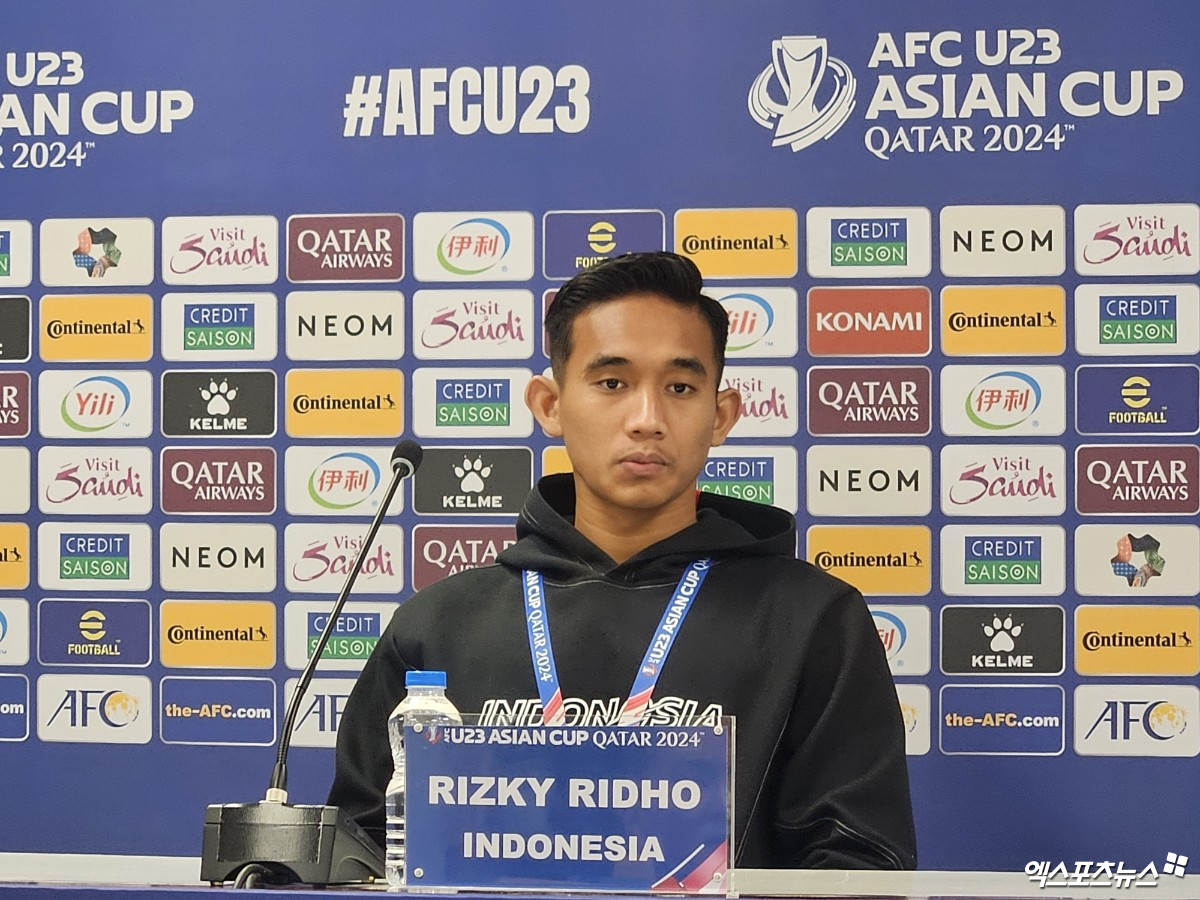 인도네시아 U-23 대표팀의 주장 리츠키 리도. 사진 도하, 김환 기자