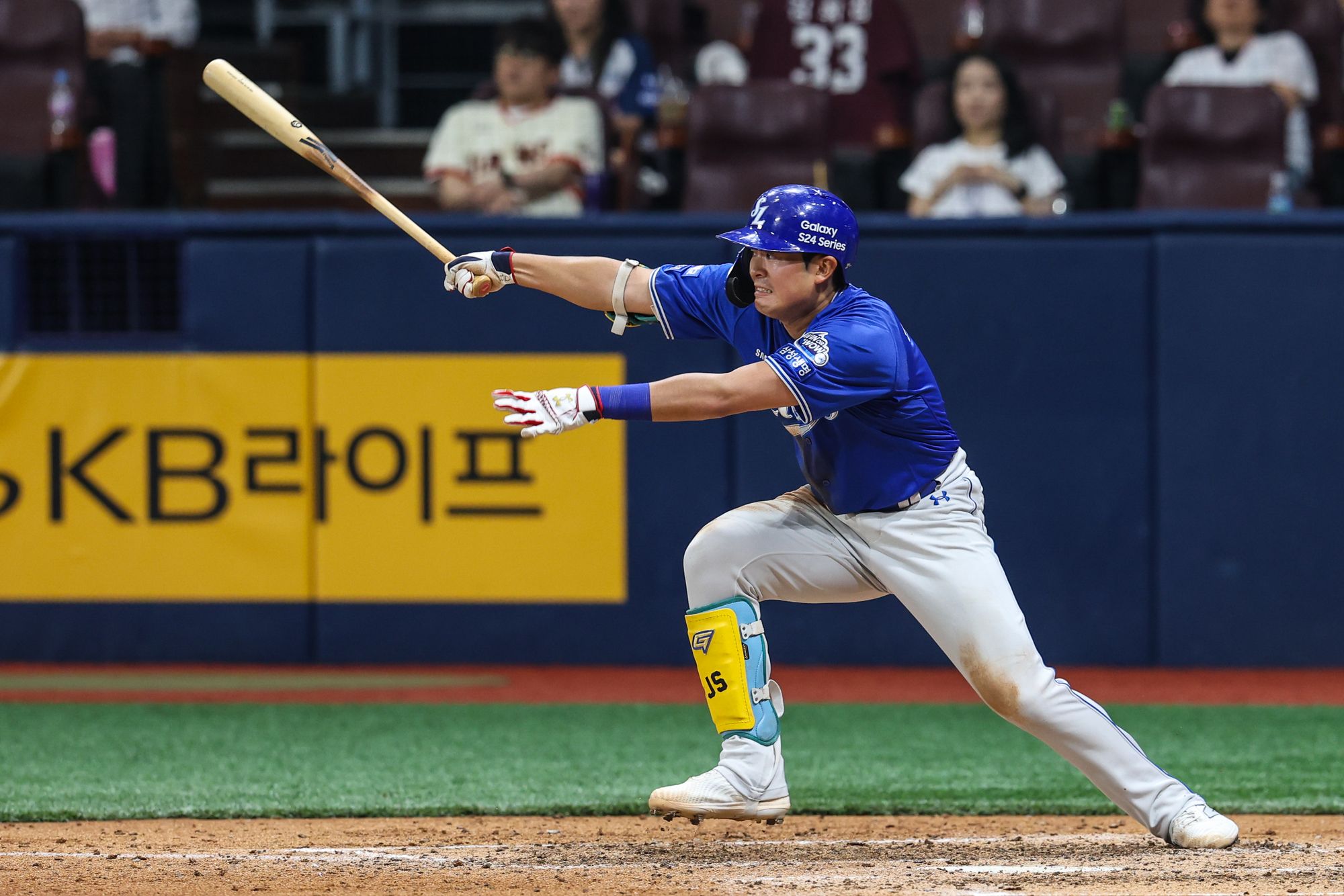 삼성 라이온즈 내야수 김재상. 4월 28일 서울 고척스카이돔에서 열린 2024 신한 SOL Bank KBO리그 키움 히어로즈와 시즌 5차전에서 5타수 2안타 3타점 2득점을 기록했다. 삼성은 키움을 완파하고 주말 3연전을 스윕했다. 3연승과 함께 단독 3위 수성에 성공했다. 사진 삼성 라이온즈