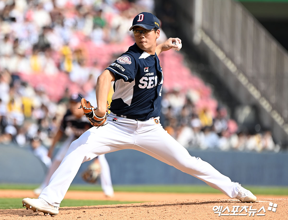 이병헌은 4일 잠실구장에서 열린 '2024 신한 SOL Bank KBO 리그' LG와 주말 3연전 두 번째 맞대결에서 팀의 두 번째 투수로 나섰다. 1.2이닝 무실점으로 LG 타선을 얼어붙게 해 승리 투수가 됐다. 잠실, 김한준 기자