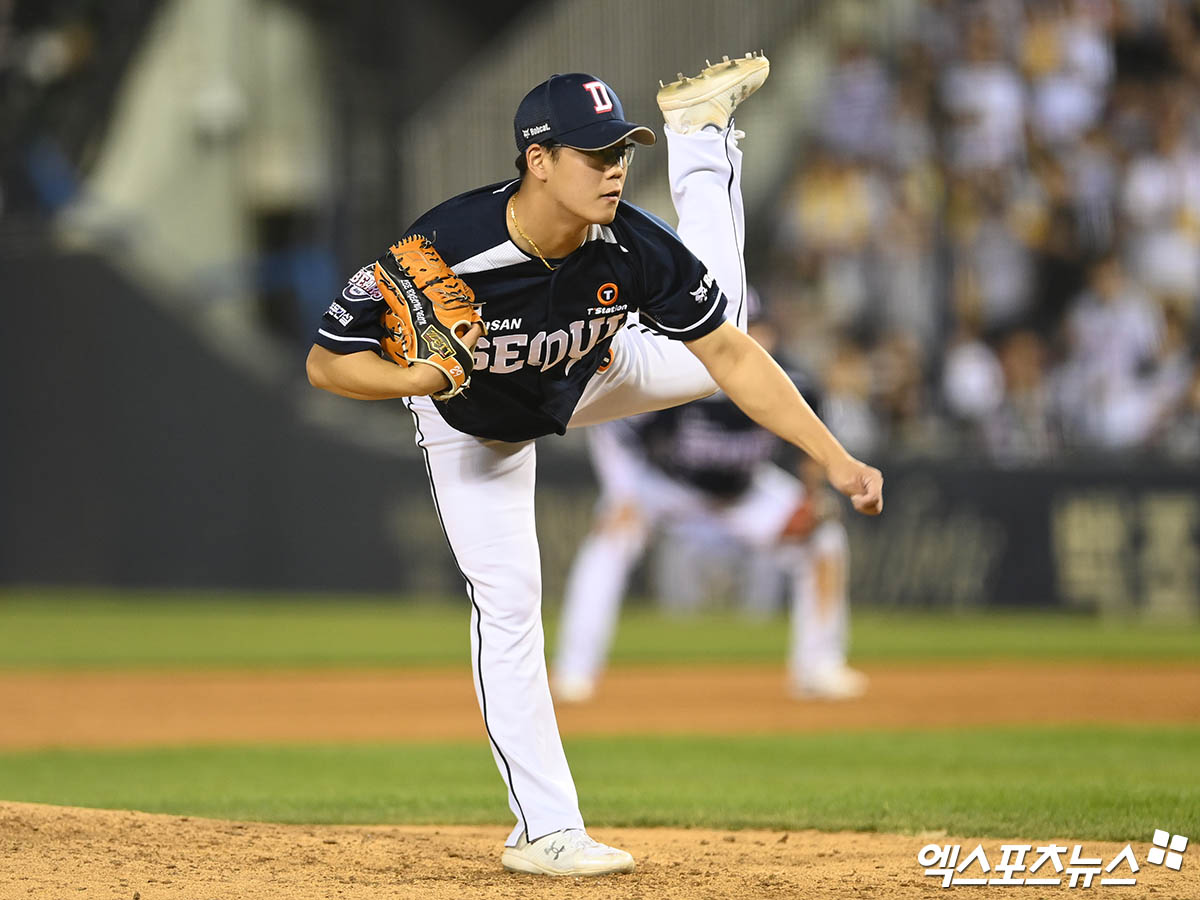 이병헌은 3~4일 잠실구장에서 열린 '2024 신한 SOL Bank KBO 리그' LG와 주말 3연전 1~2차전에서 구원 투수로 등판. LG 타선을 얼어붙게 하며 구원승 두개를 챙겨 팀 승리에 힘을 보탰다. 엑스포츠뉴스 DB  