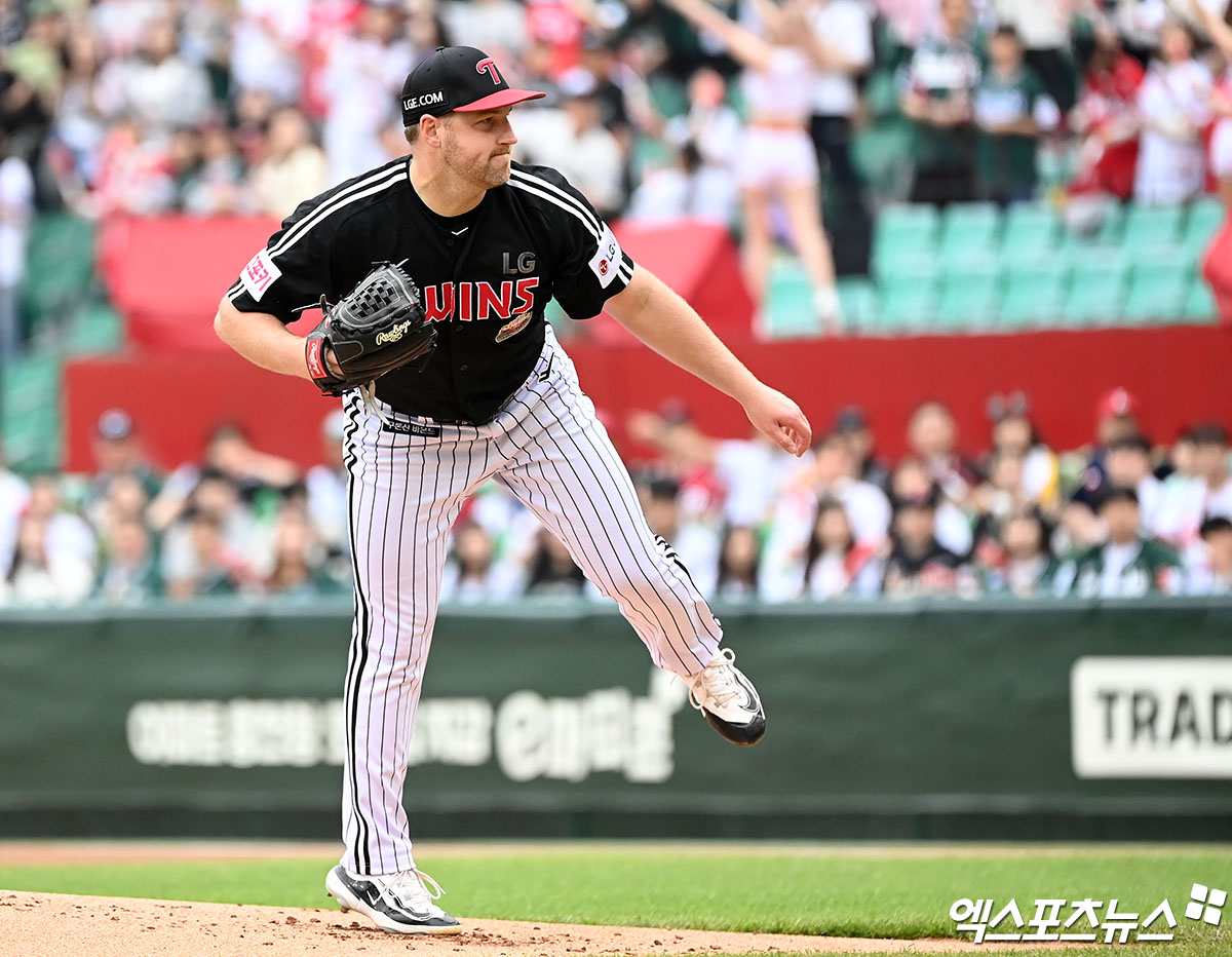 엔스는 10일 사직구장에서 열릴 '2024 신한 SOL Bank KBO 리그' 롯데 자이언츠와 주말 3연전 첫 경기에서 선발 등판할 예정이다. 엑스포츠뉴스 DB