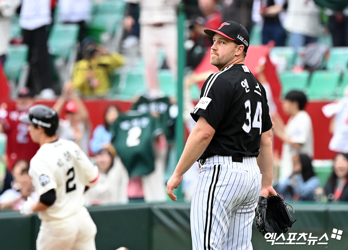 엔스는 10일 사직구장에서 열릴 '2024 신한 SOL Bank KBO 리그' 롯데 자이언츠와 주말 3연전 첫 경기에서 선발 등판할 예정이다. 엑스포츠뉴스 DB