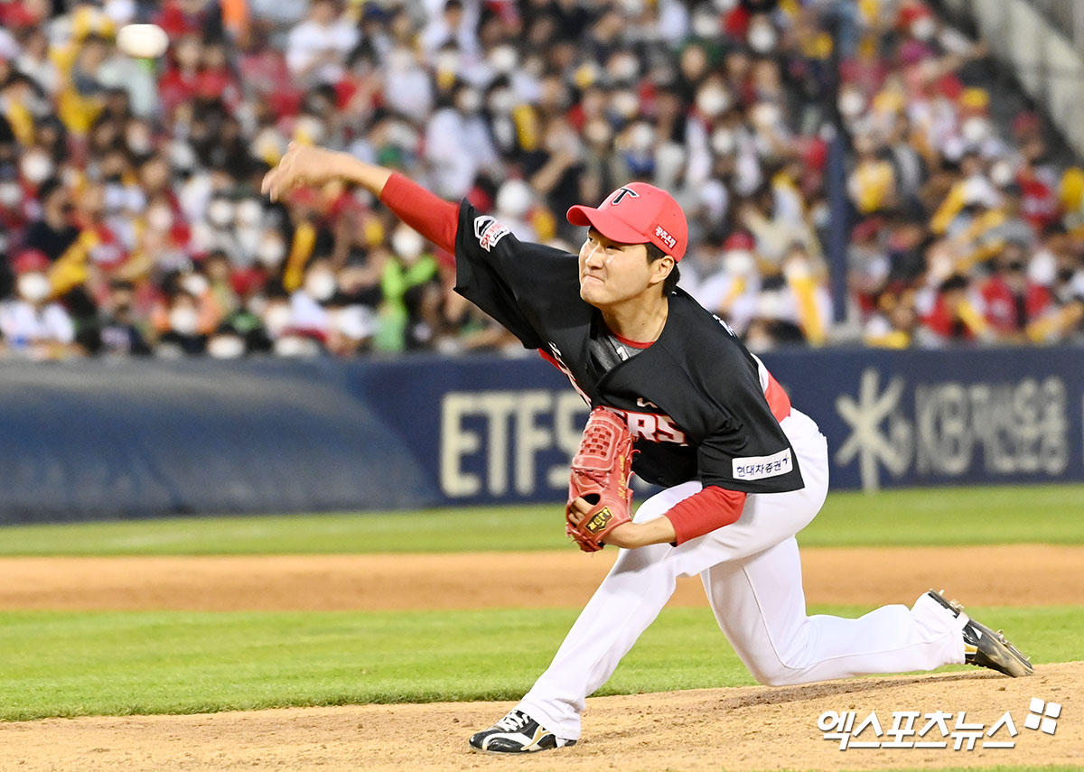  전상현은 17일 창원 NC파크에서 열린 '2024 신한 SOL Bank KBO 리그' NC와 주말 3연전 첫 번째 경기에서 9회말 구원 등판. 1이닝 무실점으로 세이브를 챙겼다. 엑스포츠뉴스 DB