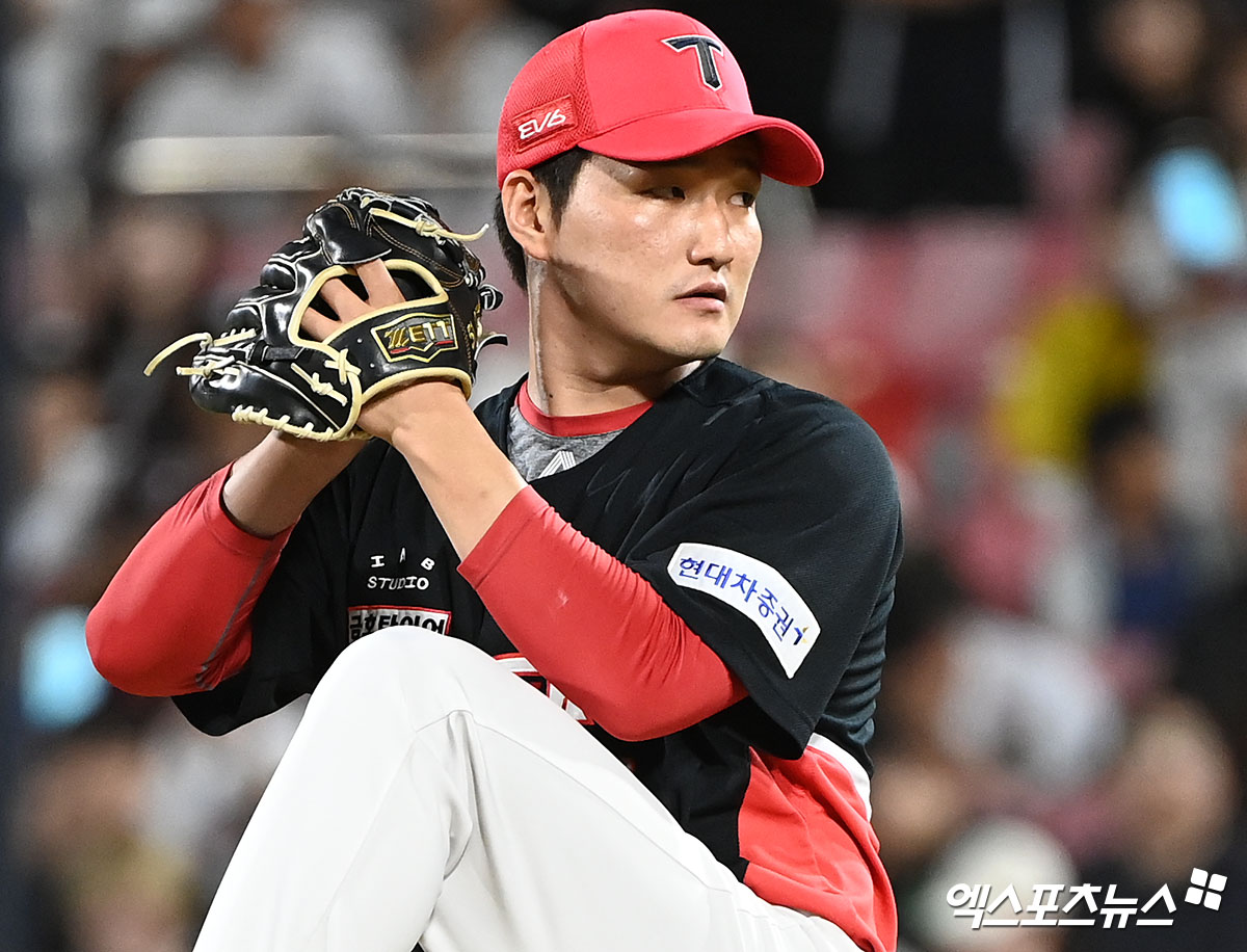 전상현은 17일 창원 NC파크에서 열린 '2024 신한 SOL Bank KBO 리그' NC와 주말 3연전 첫 번째 경기에서 9회말 구원 등판. 1이닝 무실점으로 세이브를 챙겼다. 엑스포츠뉴스 DB