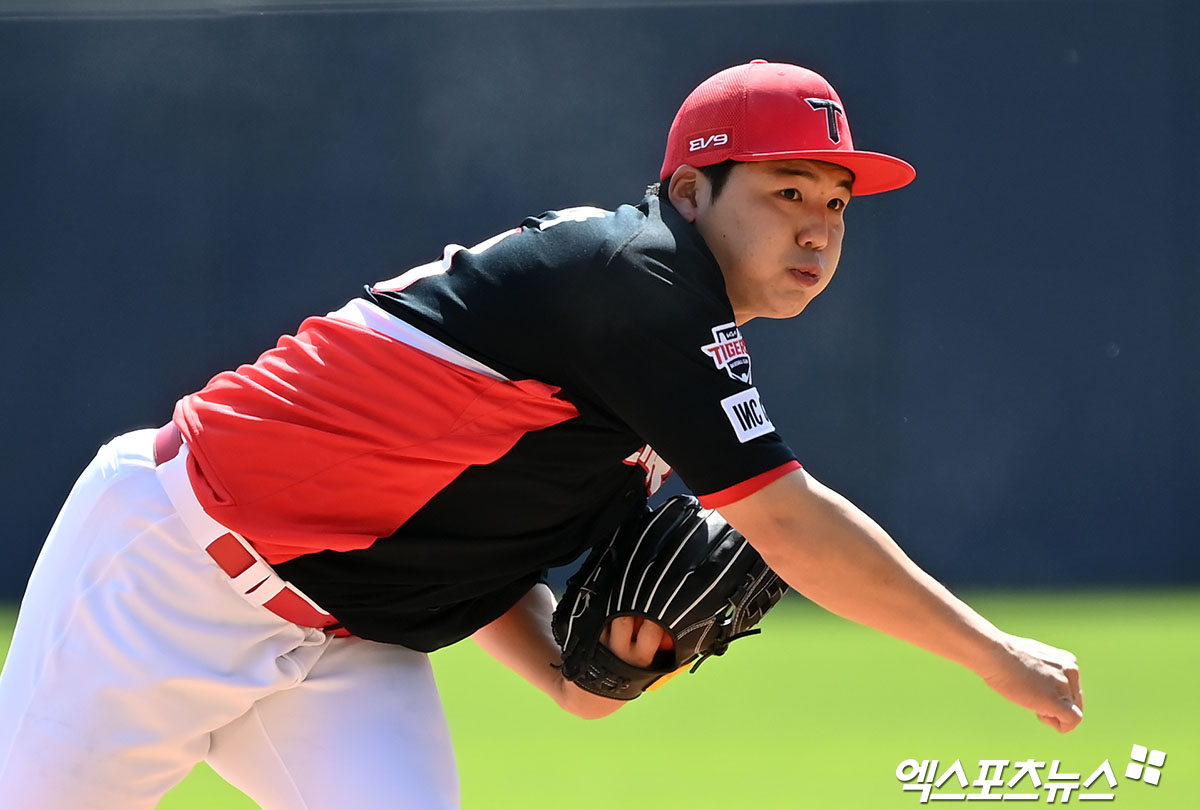 황동하는 18일 창원 NC파크에서 열린 '2024 신한 SOL Bank KBO 리그' NC와 주말 3연전 두 번째 경기에서 선발 등판. 5이닝 2실점으로 생애 첫 승리를 챙겼다. 엑스포츠뉴스 DB