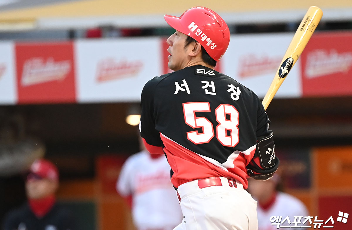 서건창은 30일 창원 NC파크에서 열린 '2024 신한 SOL Bank KBO 리그' NC 다이노스와 주중 3연전 마지막 경기에서 7번타자 1루수로 선발 출전했다. 엑스포츠뉴스 DB