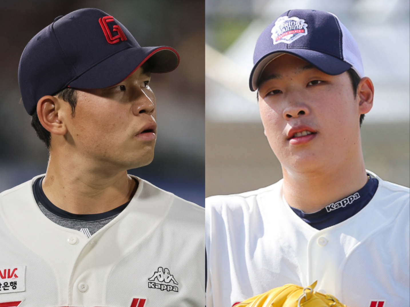 김진욱과 이민석(왼쪽부터)은 NC와 주말 3연전에서 선발 투수로서 가능성을 보여줬다. 롯데 자이언츠