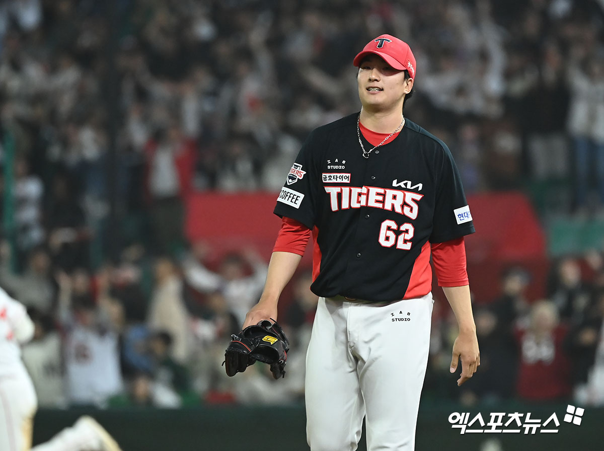 KIA 타이거즈 마무리 투수 정해영. KBO가 9일 발표한 2024 신한 SOL Bank KBO 올스타전 2차 중간 집게에서 전체 득표 1위를 차지했다. 사진 엑스포츠뉴스 DB