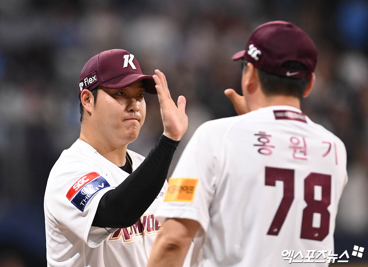 조상우는 21일 고척스카이돔에서 열릴 '2024 신한 SOL Bank KBO 리그' 롯데와 주말 3연전 첫 경기에 구원 등판했다. 이날 1⅓이닝 무실점으로 팀의 5-2 승리를 지켰다. 엑스포츠뉴스 DB