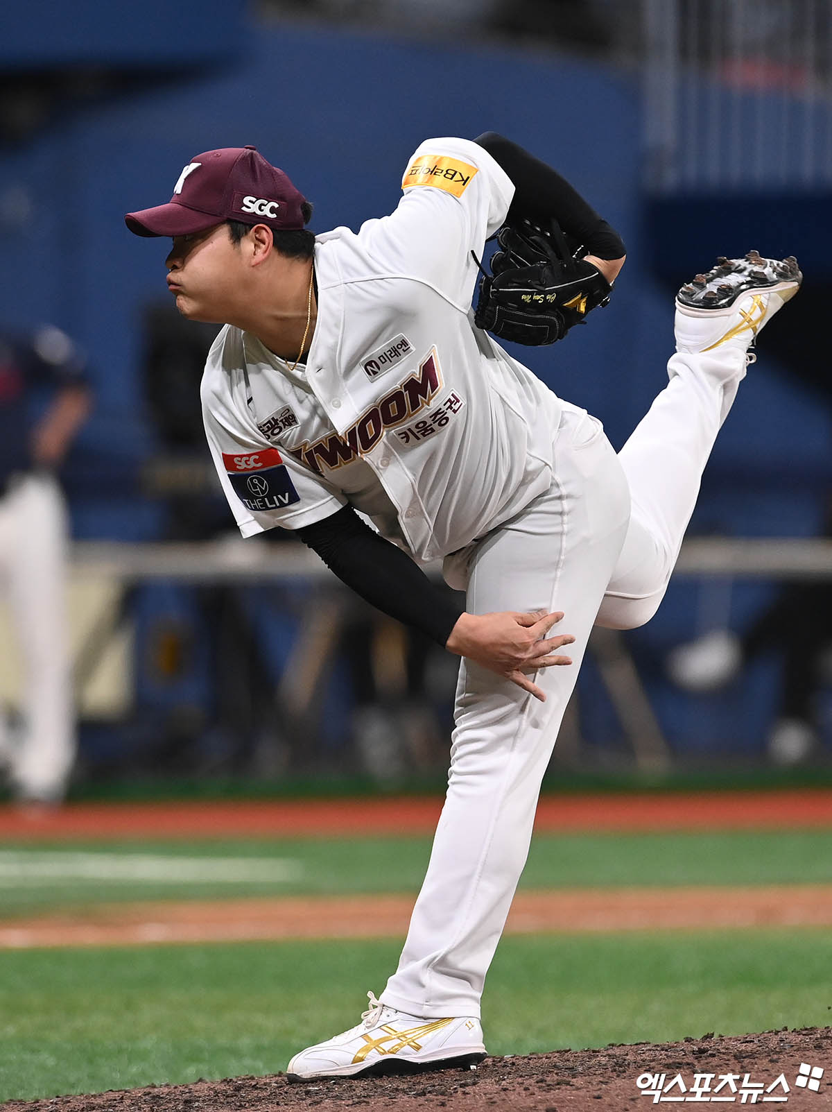 조상우는 21일 고척스카이돔에서 열릴 '2024 신한 SOL Bank KBO 리그' 롯데와 주말 3연전 첫 경기에 구원 등판했다. 이날 1⅓이닝 무실점으로 팀의 5-2 승리를 지켰다. 엑스포츠뉴스 DB