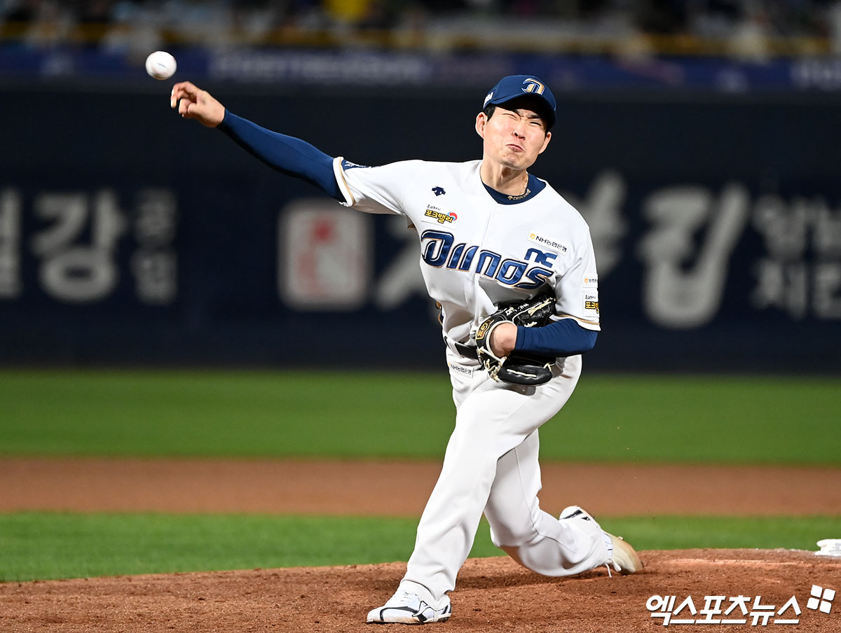 NC 투수 이재학은 13일 창원 NC파크에서 열린 '2024 신한 SOL Bank KBO 리그' SSG와 주중 3연전 첫 번째 경기에서 선발 등판했다. 6⅓이닝 1실점으로 호투했으나 타선 침체로 패전 투수가 됐다. NC 다이노스