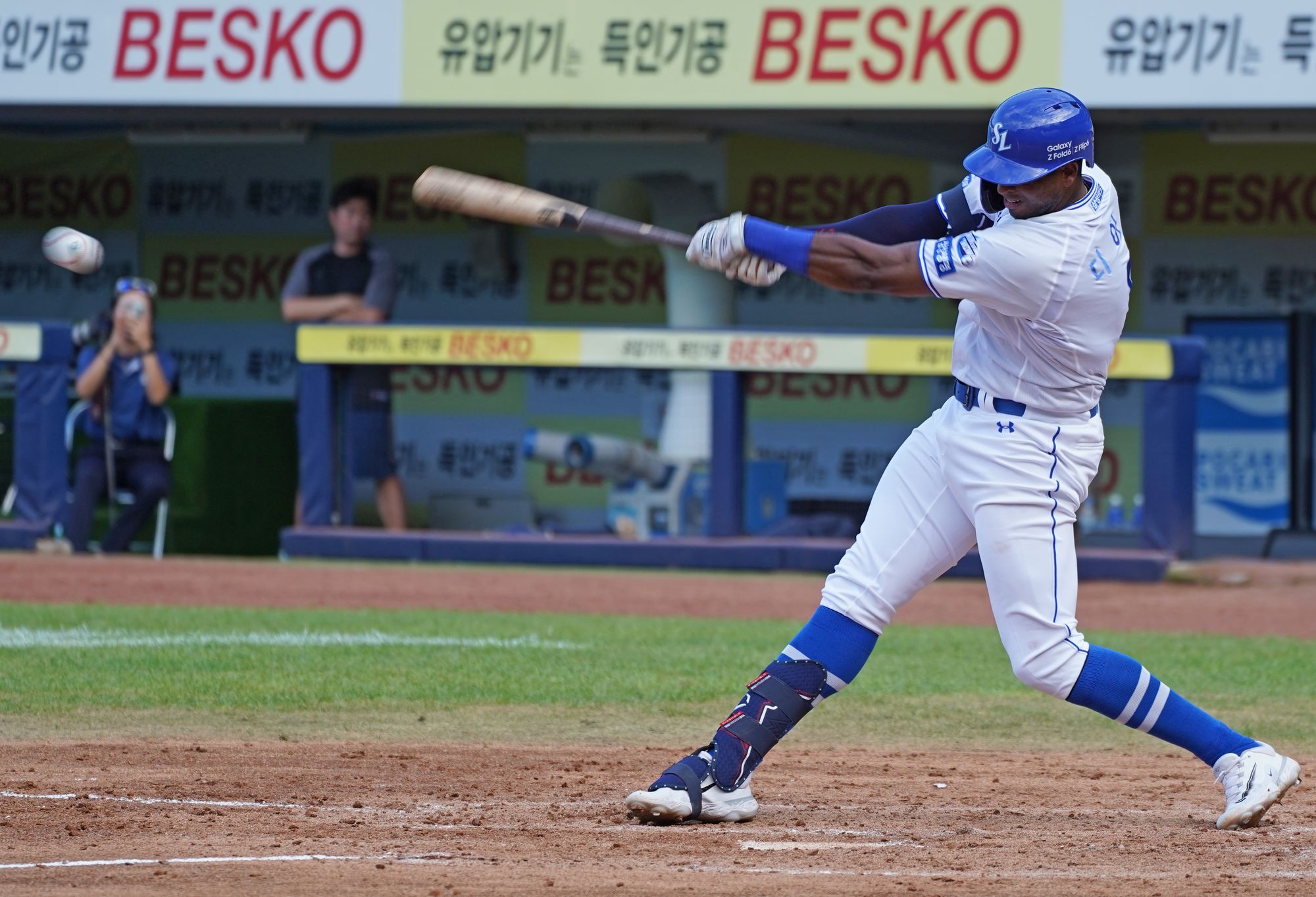 16일 대구삼성라이온즈파크에서 열린 2024 메디힐 KBO 퓨처스리그 NC 다이노스와 삼성 라이온즈의 경기, 1루수 및 3번타자로 선발 출전한 삼성 새 외국인 타자 르윈 디아즈는 홈런 포함 3타수 2안타 1타점 1득점을 기록했다. 삼성 라이온즈