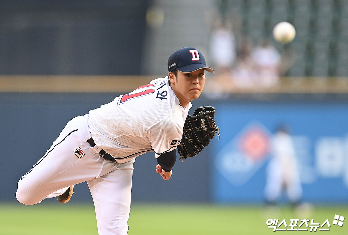 두산은 27일 창원 NC파크에서 열린 '2024 신한 SOL Bank KBO 리그' NC와 주중 3연전을 앞두고 투수 시라카와 케이쇼의 시즌 아웃을 발표했다. 브랜든의 복귀가 불투명한 상황이라 선발진 운영과 순위 싸움에 빨간불이 켜졌다. 엑스포츠뉴스 DB