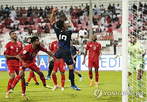 모리야스 하지메 감독이 이끄는 일본 축구 대표팀이 11일(한국시간) 바레인 리파의 바레인 국립경기장에서 열린 바레인과의 2026 국제축구연맹(FIFA) 북중미 월드컵(캐나다-미국-멕시코 공동 개최) 아시아 지역 C조 2차전에서 5-0 대승을 거두며 2연승을 달렸다. 연합뉴스