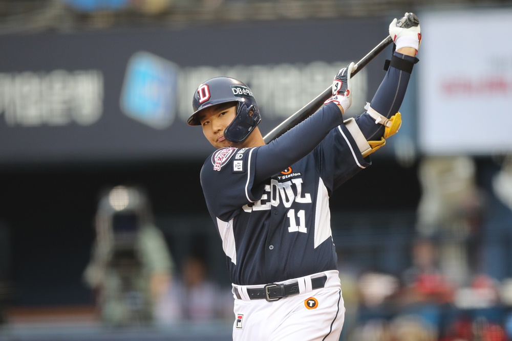 두산 포수 류현준은 28일 창원 NC파크에서 열린 '2024 신한 SOL Bank KBO 리그' NC와 팀 간 마지막 맞대결에서 7회초 대타로 교체 출전했다. 9회초 결승타를 쳐 팀 승리에 힘을 보탰다. 두산 베어스