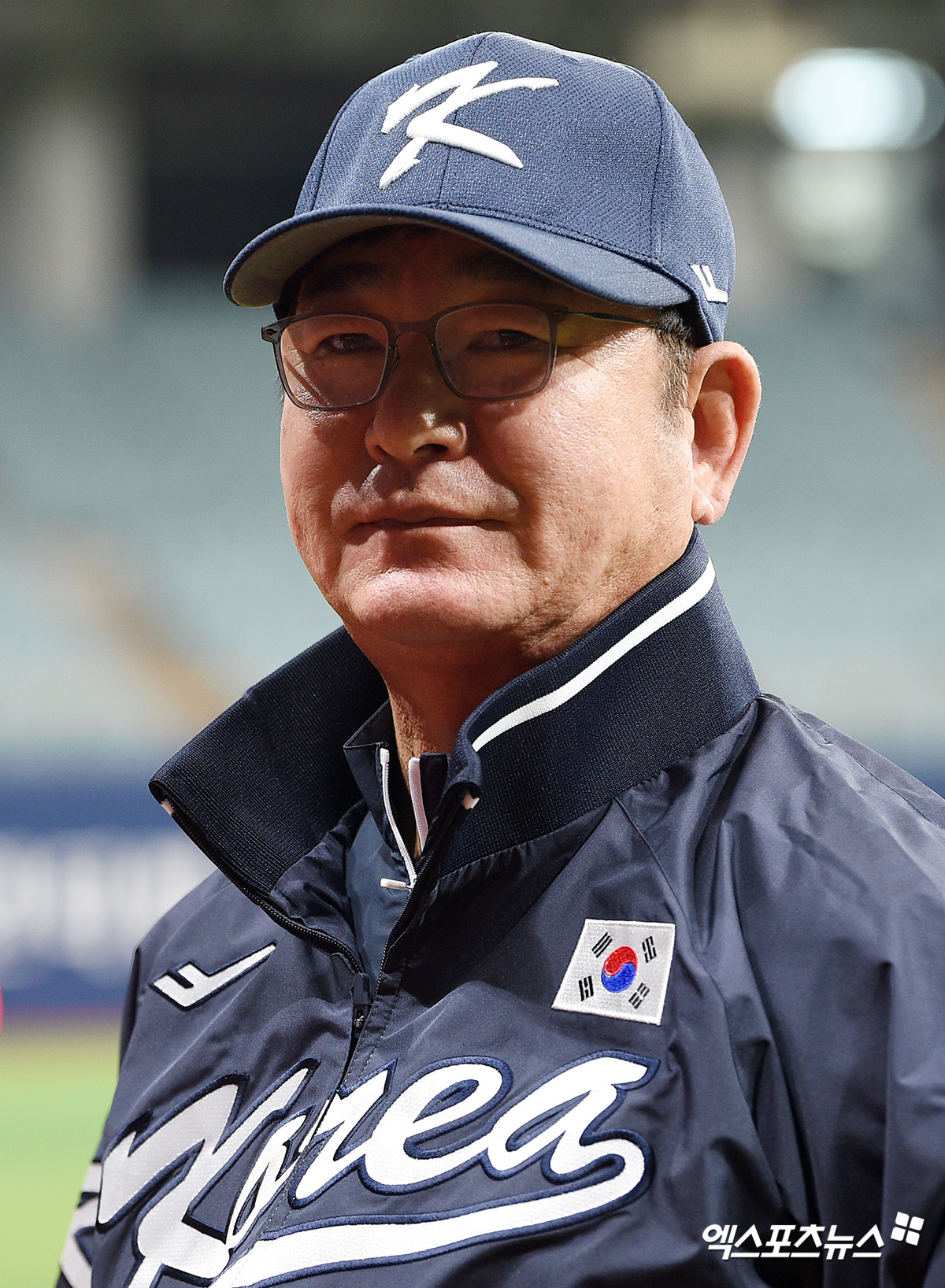 류중일 한국 야구대표팀 감독이 서울 고척스카이돔에서 2024 WBSC 프리미어12 대표팀 훈련을 앞두고 인터뷰를 준비하고 있다. 엑스포츠뉴스 DB