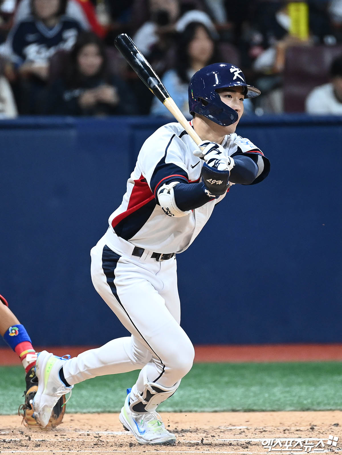 대표팀 외야수 이주형은 1일 고척스카이돔에서 열린 '2024 K-BASEBALL SERIES with TVING' 쿠바 대표팀과 평가전에서 9번타자 중견수로 선발 출전했다. 2회말 1타점 적시타를 쳐 팀 공격에 활력을 불어넣었다. 고척, 김한준 박지영 기자