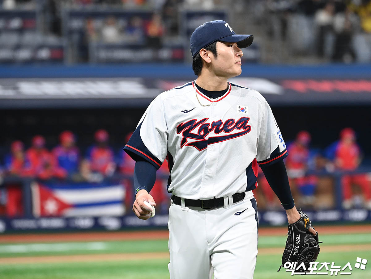 대표팀 투수 곽빈은 1일 고척스카이돔에서 열린 '2024 K-BASEBALL SERIES with TVING' 쿠바 대표팀과 평가전에서 선발 등판했다. 2이닝 무실점으로 깔끔한 투구를 선보이며 실전 감각을 끌어올렸다. 곽빈은 '오랜 만에 던졌지만 내 구위를 믿고 던지니 좋은 결과가 나왔다'고 했다. 고척, 김한준 박지영 기자