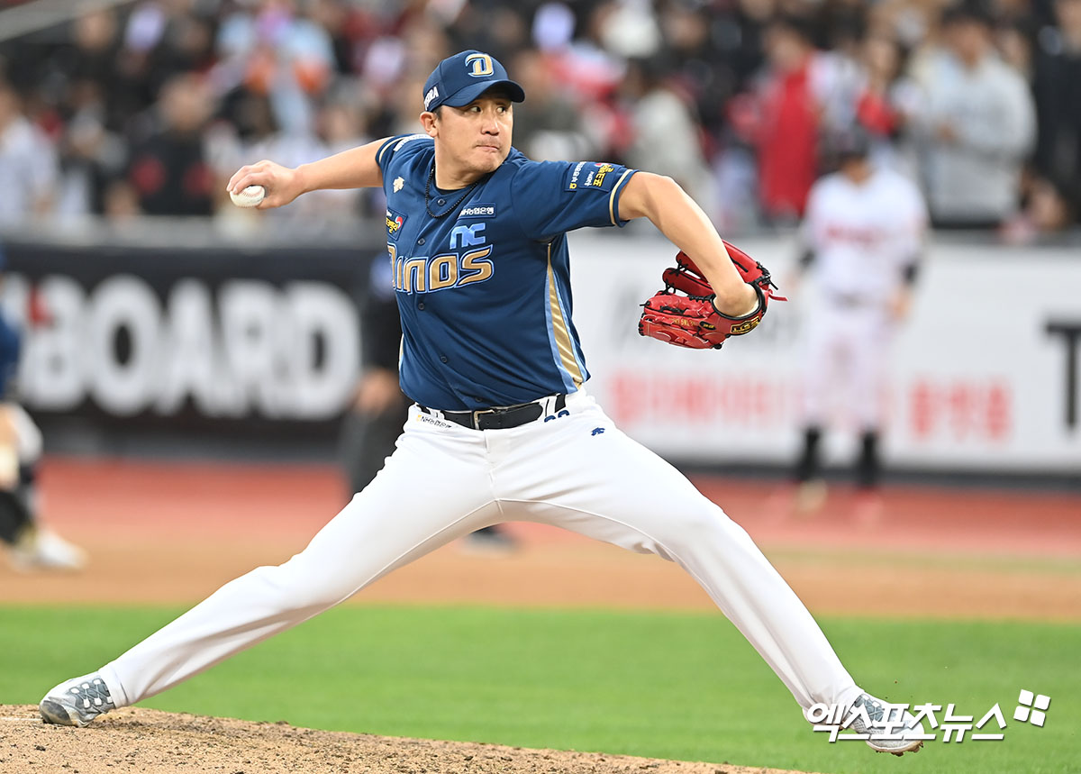 NC 다이노스 베테랑 우완 이용찬이 2024 시즌 성적 부진 여파로 FA 시장에서 미계약자로 남아 있는 상태다. 사진 엑스포츠뉴스 DB