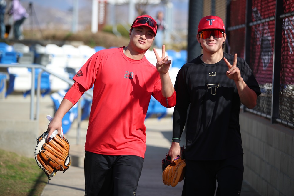 KIA 타이거즈 내야수 김도영이 미국 어바인 스프링캠프에 참가해 훈련을 소화하고 있다. KIA 타이거즈