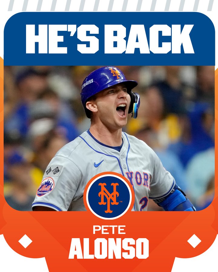 FA 내야수 알론소(사진)는 협상 장기전 끝에 메츠 잔류를 선택했다. 이로써 소토와 함께 리그 최강 '핵타선'을 구축하게 됐다. MLB 공식 SNS