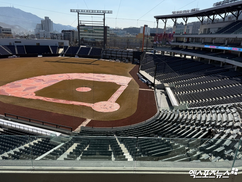 3층 스카이박스에서 바라본 그라운드 모습. 엑스포츠뉴스DB