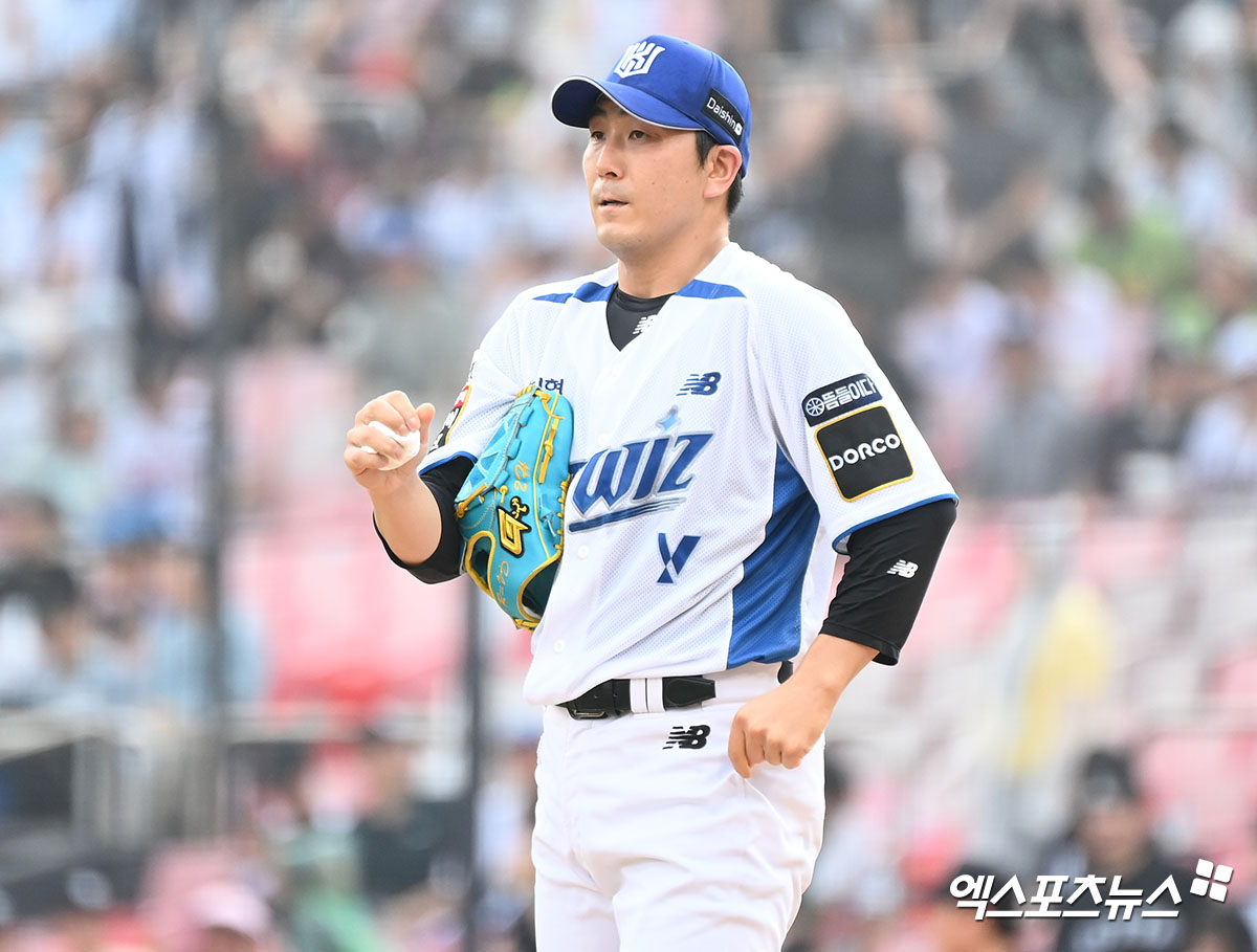 KT 위즈 우완투수 조이현이 지난해 정규시즌 경기에 등판해 투구를 준비하고 있다. 엑스포츠뉴스 DB