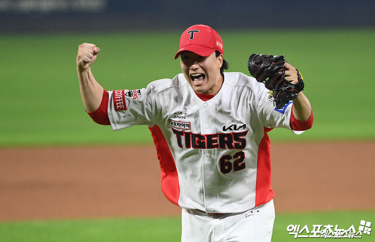 KIA 투수 정해영은 다가올 2025시즌에도 마무리 투수로 나설 전망이다. 세이브왕 출신 조상우와 함께 시너지 효과를 내려 한다. 엑스포츠뉴스 DB