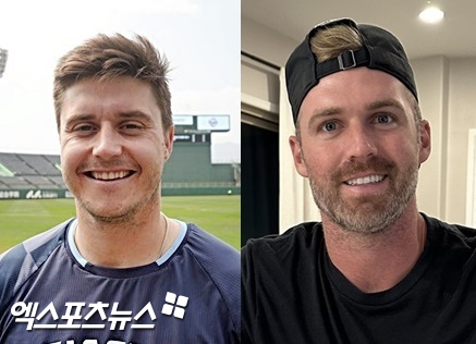 롯데 자이언츠 새 외국인 투수 터커 데이비슨과 NC 다이노스 외국인 타자 맷 데이비슨이 2025시즌 동명이인 맞대결을 펼칠 전망이다. 미야자키, 김근한 기자/NC 다이노스