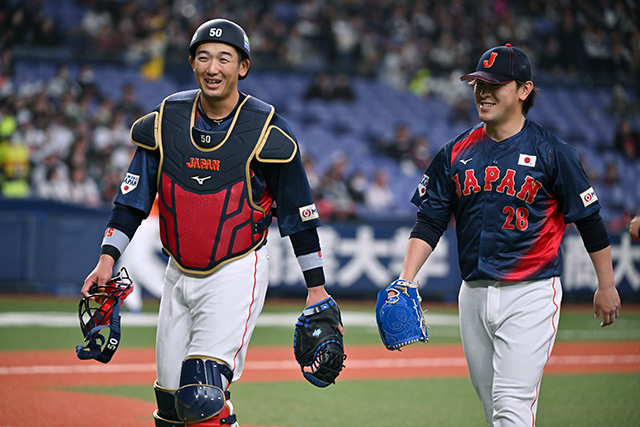 일본 야구대표팀이 네덜란드와 연이틀 평가전에서 1피안타 완봉승 결과를 이끌었다. 사무라이 재팬 홈페이지 캡처