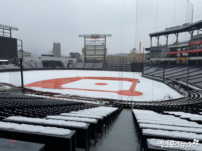 한화는 18일 대전 한화생명 볼파크에서 2025 신한 SOL Bank KBO리그 삼성 라이온즈와의 마지막 시범경기를 치를 예정이었다. 그러나 계속된 눈으로 결국 경기가 취소되면서 한화는 5승1무2패로 시범경기를 마무리했다. 대전, 조은혜 기자