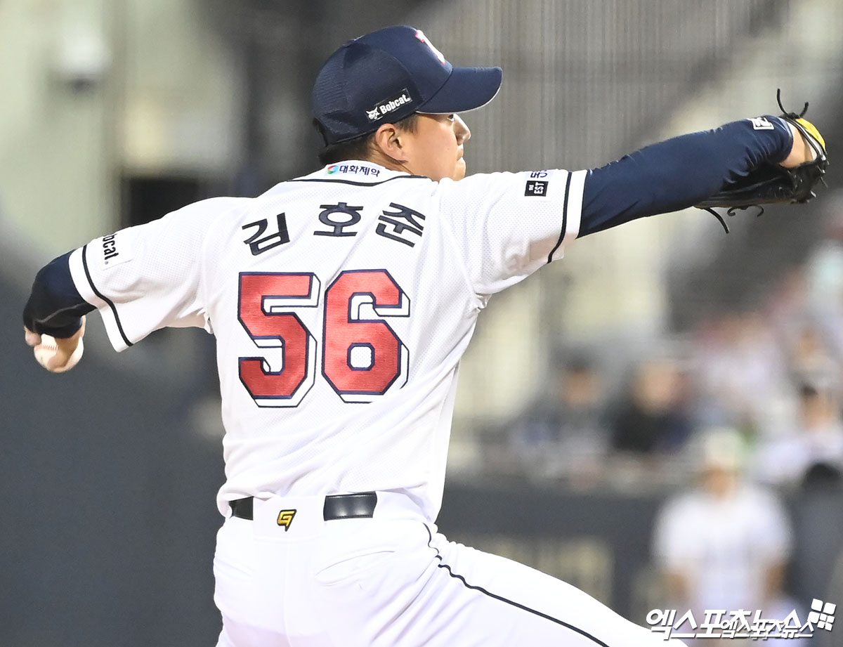 두산 베어스 좌완 투수 김호준이 지난해 가을부터 투심 패스트볼을 연마해 2025시즌 개막 엔트리 승선에 성공했다. 엑스포츠뉴스 DB