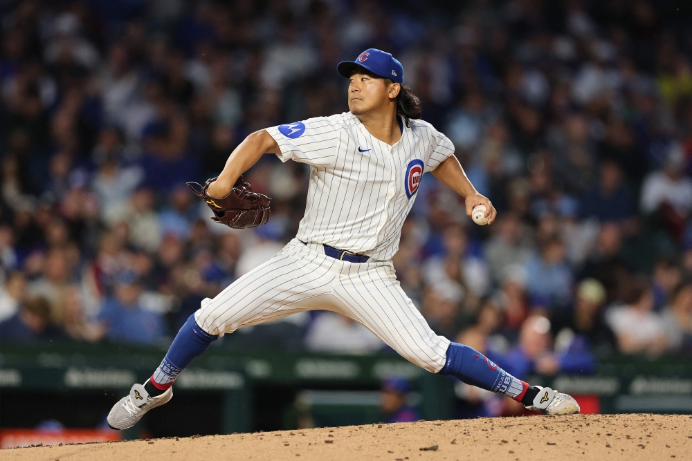 23일 미국 일리노이주 시카고의 리글리필드에서 열린 2025 미국프로야구 메이저리그 LA 다저스와 시카고 컵스의 경기, 컵스가 10회말 이안 햅의 끝내기 안타에 힘입어 11:10으로 승리했다. 컵스 선발 이마나가 쇼타는 다저스와의 홈경기에 선발 등판해 5⅔이닝 6피안타(3피홈런) 2볼넷 6탈삼진 5실점(2자책)을 기록했다. AFP 연합뉴스