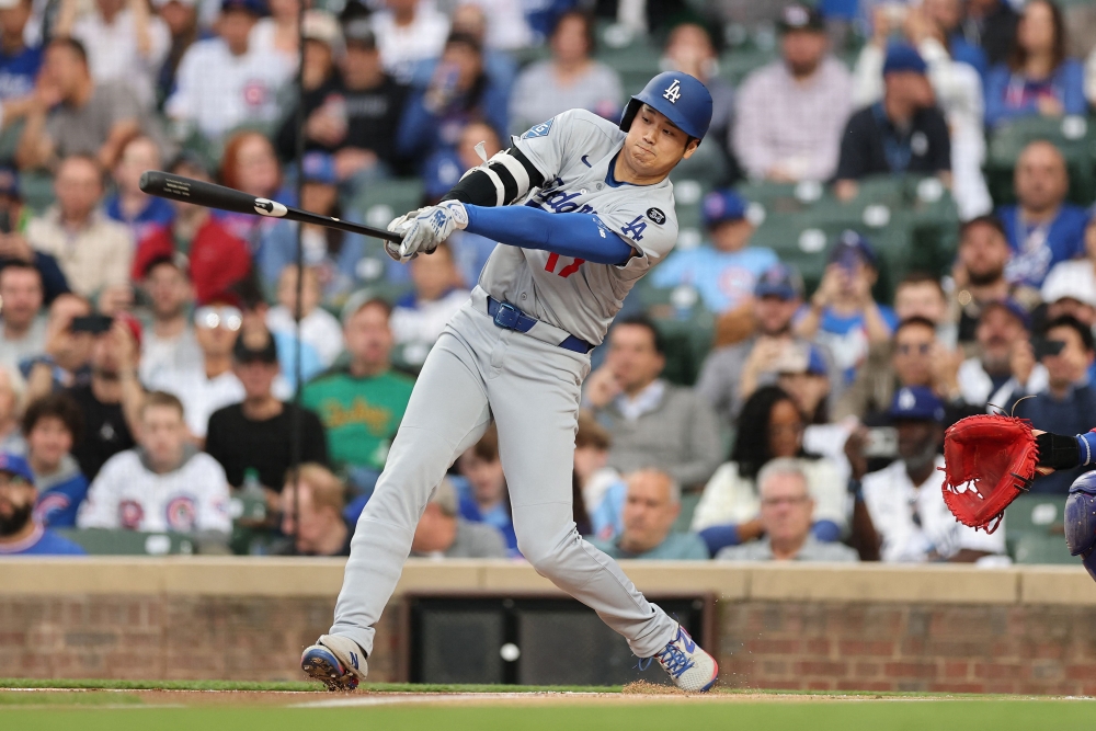 23일 미국 일리노이주 시카고의 리글리필드에서 열린 2025 미국프로야구 메이저리그 LA 다저스와 시카고 컵스의 경기, 컵스가 10회말 이안 햅의 끝내기 안타에 힘입어 11:10으로 승리했다. 다저스 오타니 쇼헤이는 4타수 무안타 1볼넷 2득점을 기록했다. AFP 연합뉴스