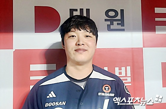두산 베어스 투수 박치국이 지난 24일 서울 고척돔에서 인터뷰에 응하고 있다. 엑스포츠뉴스 DB
