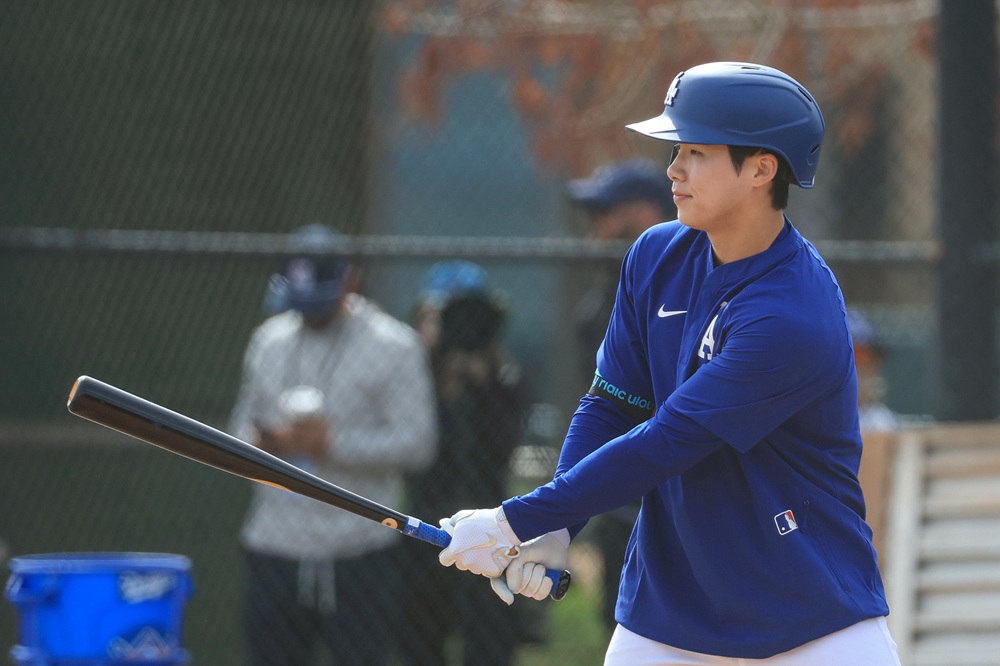김혜성이 LA 다저스의 스프링캠프에서 훈련을 소화하고 있다. 연합뉴스
