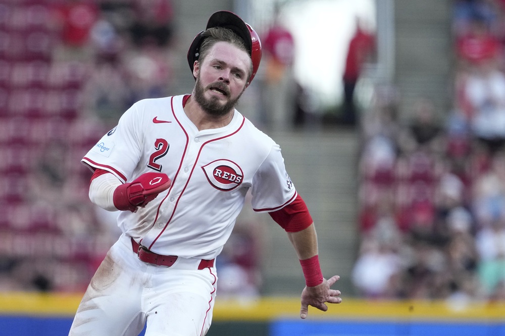 미국 메이저리그 신시내티 레즈에서 2025 시즌 초반 뛰어난 타격 성적을 기록 중인 미국인 내야수 개빈 럭스. 사진 연합뉴스