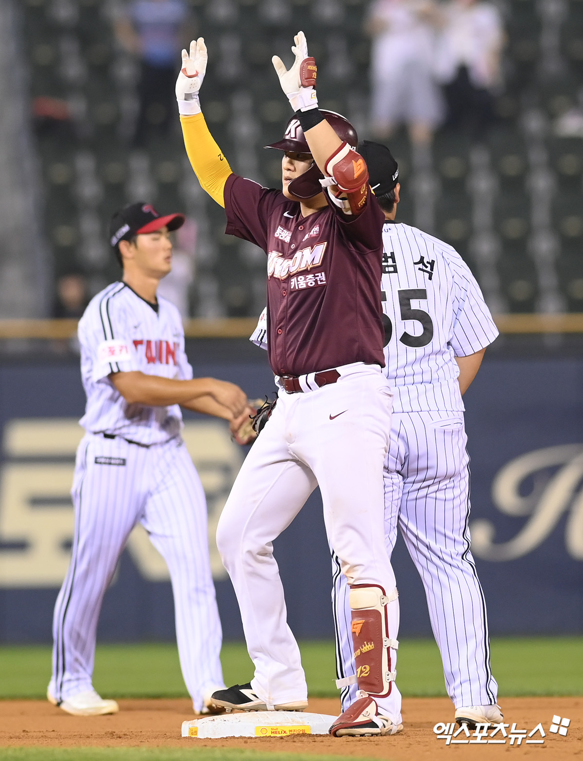 키움 히어로즈 포수 유망주 김건희가 5월 1일 고척스카이돔에서 열리는 롯데 자이언츠와의 경기에 앞서 1군 엔트리에서 말소됐다. 사진 엑스포츠뉴스 DB
