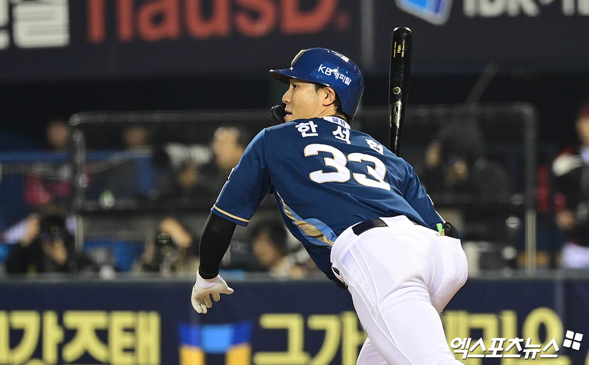 NC 외야수 한석현은 3일 사직구장에서 열린 '2025 신한 SOL Bank KBO 리그' 롯데와 주말 3연전 두 번째 경기에서 9번타자 중견수로 선발 출전했다. 이날 3안타 3타점으로 맹활약 해 팀 승리에 보탬이 됐다. 엑스포츠뉴스 DB