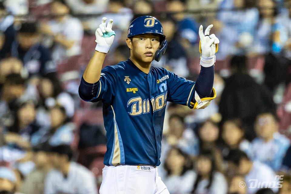 NC 내야수 김한별은 4일 사직구장에서 열릴  '2025 신한 SOL Bank KBO 리그' 롯데와 주말 3연전 마지막 경기에서 9번타자 2루수로 선발 출전한다. NC 다이노스