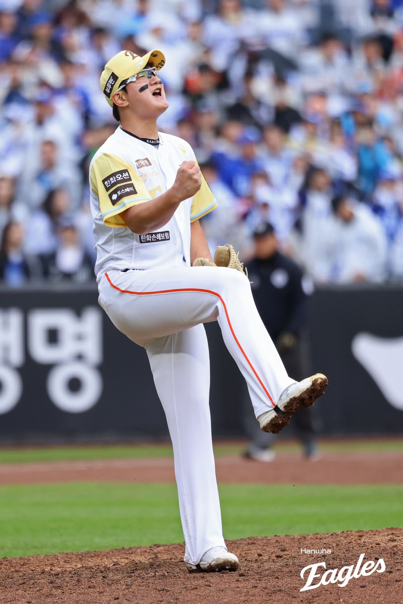 5일 대전 한화생명 볼파크에서 열린 2025 신한 SOL Bank KBO리그 삼성 라이온즈와 한화 이글스의 경기, 한화가 삼성을 3-1로 꺾고 7연승을 질주, 공동 1위로 올라섰다. 한화 이글스