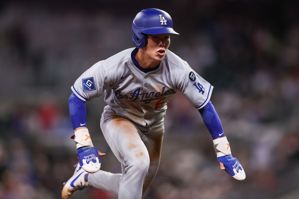 LA 다저스 김혜성이 경기에 출전해 주루하고 있다. REUTERS 연합뉴스